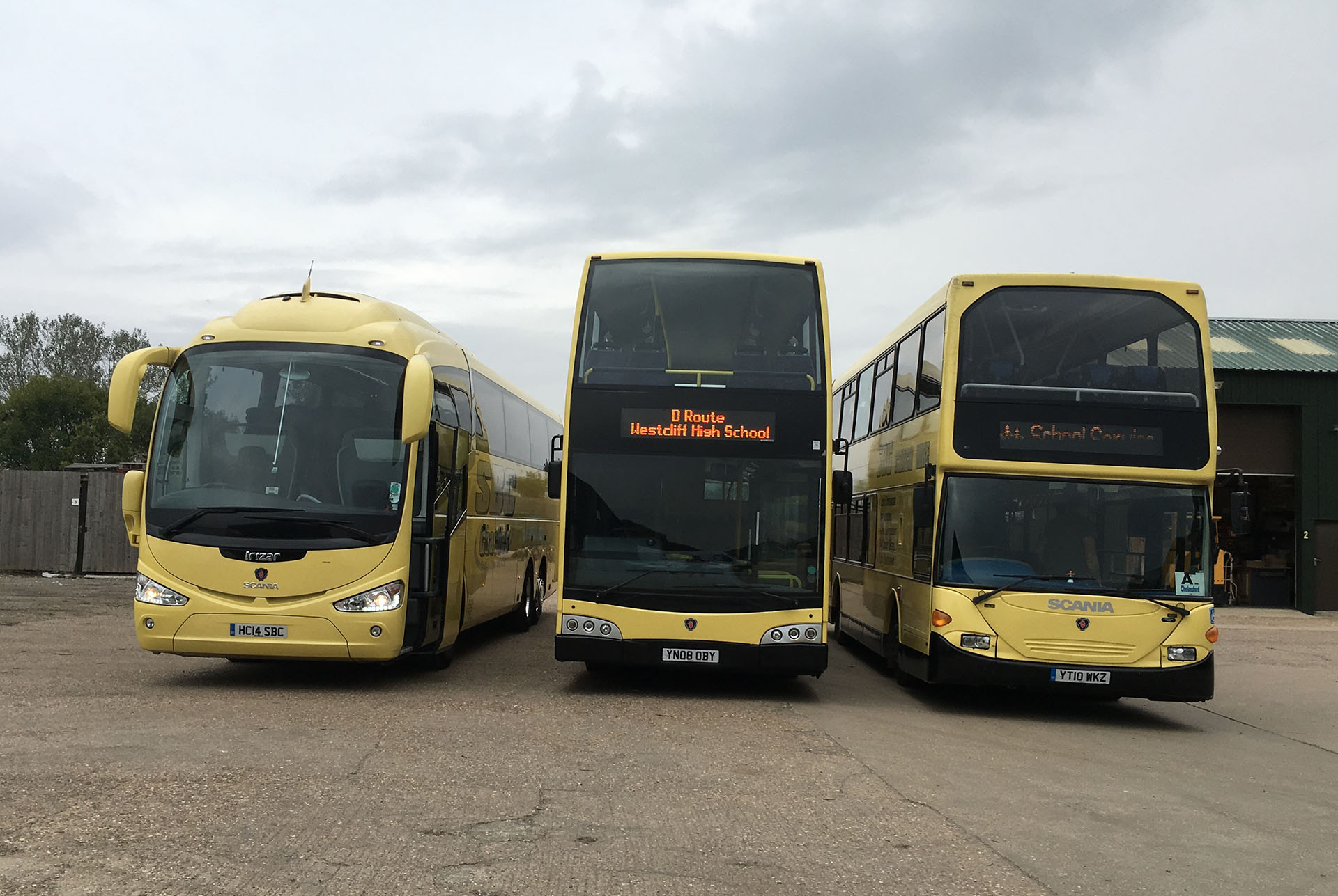 Our fleet of school buses for hire in Essex